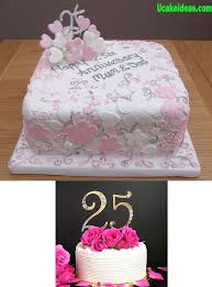Anniversary cake recipe with fondant | upside down method. 25th Anniversary Cake Ideas U Cake Ideas 25 Anniversary Cake Anniversary Cake Simple Anniversary Cakes