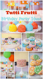 Gorgeous Tutti Frutti Dessert Table Perfect For A Girl Birthday Boy Birthday Or Baby Show Tutti Frutti Party Tutti Frutti Birthday Party Birthday Party Food
