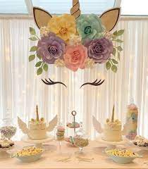 Unicorn Theme Paper Flower Backdrop Pastel Colours Unicorn Themed Birthday Party Unicorn Themed Birthday Unicorn Birthday Party Decorations