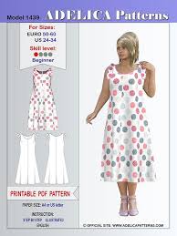 Adelica Pattern 1439 Plus Size Sewing Pattern Dress Sundress Sewing Patterns Plus Size Sewing Dress Sewing Patterns Free