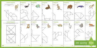 Make your own diy tangram puzzle with these free. Tangram Animals Activity Booklet Teacher Made