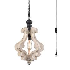 Check spelling or type a new query. Distressed Wooden Farmhouse Plug In Pendant Light Claxy