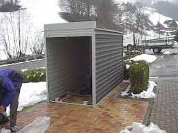Motorradgarage Kleingarage Mit Metallrollo Von Agur Trailer Neu Motorradgarage Kleine Garage Fahrradgarage
