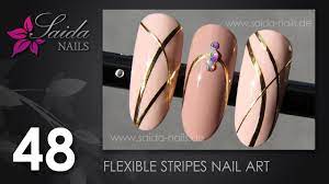 Nagel maniküre nageldesign herbst kurze nägel nagelpflege coole nägel. Naildesign Mit Flexiblen Stripes Saida Nails Nailart Youtube