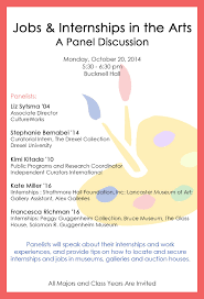 Jobs Internships In The Arts Alumni Career Panel Internship Job Career