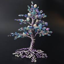 The Latest In The Blue Series Which Has Been Named By My Big Son Daydream Because It Looks Like Something From A Fant Wire Tree Sculpture Wire Trees Wire Art