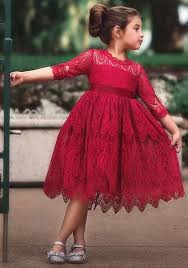 Red Lace Ruffle Pleated High Waisted Daddy Daughter Dance Tutu Cute Midi Dress Daddy Daughter Dance Dresses Half Sleeve Dresses Kids Designer Dresses
