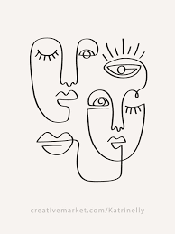 One Line Drawings Faces Patterns Abstract Face Art Line Art Drawings Abstract Line Art