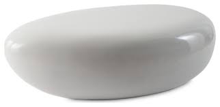 Recommended cleaning method is dusting using a feather duster, and wiping down with a soft cloth that has been. River Stone Cocktail Table Gel Coat White Contemporary Coffee Tables By Phillips Collection Houzz