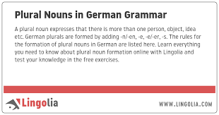 Plural Nouns In German Grammar