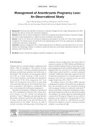 Keep in mind that like all types of miscarriages, blighted ovum miscarriages occur very early in pregnancy, so not all cases are diagnosed. Pdf Management Of Anembryonic Pregnancy Loss An Observational Study