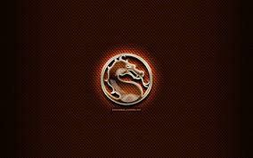 Tons of awesome mortal kombat logo wallpapers to download for free. Herunterladen Hintergrundbild Mortal Kombat Glas Logo Orange Hintergrund Grafik Marken Mortal Kombat Logo Kreativ Mortal Kombat Fur Desktop Kostenlos Hintergrundbilder Fur Ihren Desktop Kostenlos