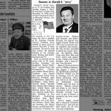 Obituary for Gerald E. Geenen, 1938-2013 (Aged 74)