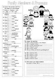 Family Members Worksheet Free Esl Printable Worksheets Made By Teachers Family Worksheet Personal Pronouns Learn Another Language