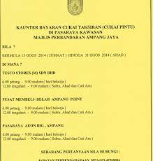 Cek, wang kiriman pos hendaklah dicatatkan nombor akaun, nama dan nombor telefon di belakang dan dipalang (akaun penerima. Semakan Cukai Taksiran Mpaj