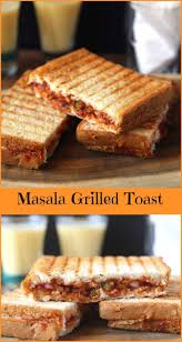 Masala Grilled Toast Ready In 5 Minutes Vegetarian Snack Breakfast For Kids Lunch Bo Sandwich Recipes Indian Vegetarian Sandwich Recipes Lunch Box Recipes