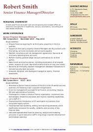 For example, did you know that they make an average of $65.08 an hour? Senior Finance Manager Resume Samples Qwikresume