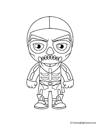 Fortnite funko pop latest release date price for new skull. Fortnite Skull Trooper Chibi Coloring Page Coloring Page Central