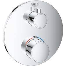 Da ist für jeden bedarf die passende badarmatur dabei. Grohe Thermostat Brausebatterie Grohtherm Chrom Kaufen Bei Obi