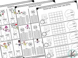 This worksheet is great for teaching students to understand value and is a great introduction to basic maths too. Free Snowman Place Value Worksheets