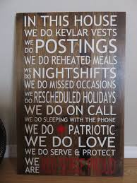 Rcmp In This House Wood Sign Wood Signs Law Enforcement Gifts Painted Wood Signs