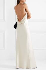 The Row Gran Open Back Silk Satin Gown Ivory Open Gran Row Slip Wedding Dress Silk Satin Dress Satin Gown