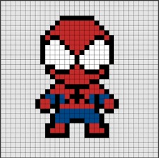 Patrones De Hama Beads De Spiderman Pixel Art Crochet Crochet Llaveros In 2020 Spiderman Pixel Art Pixel Art Pattern Pixel Drawing
