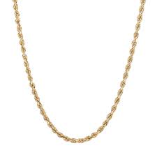 14k solid gold 2mm figaro chain necklace. Everlasting Gold 14k Gold Rope Chain Necklace