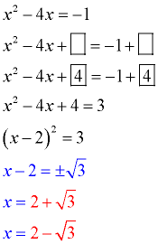 It is often convenient to write an algebraic expression as a square plus any quadratic equation can be rearranged so that it can be solved in this way. Completing The Square Examples Mathbitsnotebook A1 Ccss Math
