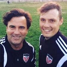 SASC Coaches Christopher Sullivan & Lewis Saxelby taking a break from  training sessions.