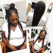 Fulani Braids Tribal Braids Box Braids In Back Cornrows In Front Half Up Half Down Braided Half Up Cool Braids Fulani Braids