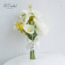 Maybe you would like to learn more about one of these? Peorchid Artificial White Yellow Calla Lily Bridal Flowers Bridesmaids Bouquets Beach Style Wedding Bouquet White Purple Pink Wedding Bouquets Aliexpress