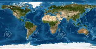 World Map Flat View Earth Flat View From Space. Detailed World Physical Map On Global Satellite  Photo. Stock Photo, Picture And Royalty Free Image. Image 142517171.