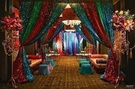 Warm candlelight created a comforting glow against the room's jewel tones. Would You Try These Moroccan Wedding Decoration Ideas At Your Indian Wedding Wedding Planning And Ideas Wedding Blog