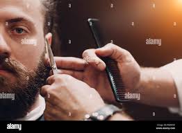 Vintage barber shop interior hi-res stock photography and images