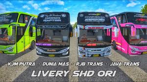 Nah untuk membedakan bus hd dan non juga mudah kok, kalau bus hd itu bentuk interior sopir lebih rendah dari tempat duduk penumpang. Rjb Trans Kjm Putra Java Trans Dunia Mas Livery Bussid Shd Ori Youtube