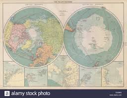 Polar Regions Arctic Antarctic Sea Chart Steamer Routes