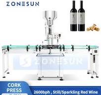 ZONESUN ZS‑DSJ2 Automatic Wine Bottle Cork Feeding Capping Machine