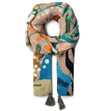 45 cm x 200 cm. Le Commandant Violation Maigre Desigual Echarpe Laine Lespeillasses Com