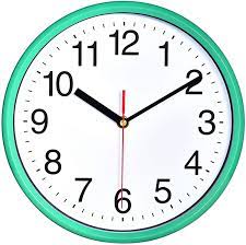 The sweeping second moves smoothly, making it pretty silent. Buy Plumeet Silent Wall Clock 10 Non Ticking Quartz Cyan Wall Clocks Simple Design Wall Clocks For Living Room Decor Battery Operated Cyan Online In Turkey B09288dtgj