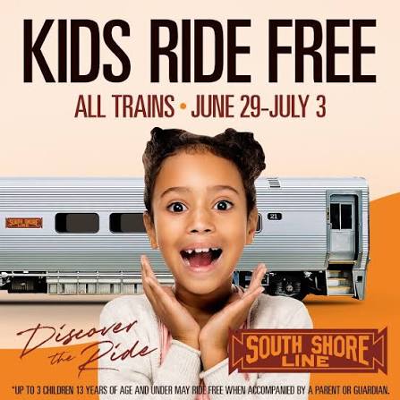 School's out. Adventure is in. ☀️🚆 During Kids Ride Free Week, June 29 -  July 3, children can ride FREE on ALL South Shore Line trains. From city  adventures and lakefront fun