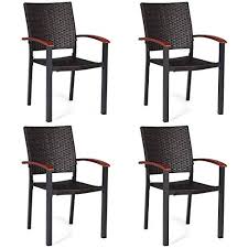 Rattan beach chair weekends at the beach✨the only way to end the week. Tangkula Dining Chairs Outdoor Outdoor Indoor Garden Beach Lawn Patio Armchair Set With Eucalyptus Wood Made Armrests Ergonomic Rattan Wicker Chairs Set With Aluminum Frame For Balcony Chairs 4 Pcs Buy Online In
