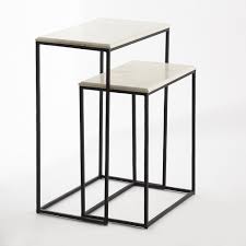 Marble Nesting Side Tables Set Of 2 Side Table Marble Side Tables Metal Coffee Table