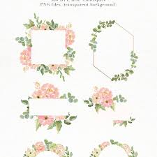 Watercolor Flower Border Clipart Romantic Blush Peony Floral Frame Png For Southwestern Wedding Invitations Feminine Logos Essem Creatives Flower Border Clipart Flower Border Clip Art Borders