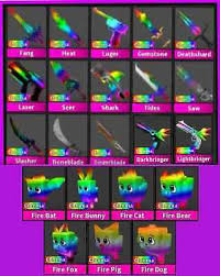 With first every released guns and sword, many collectors would love to collect them. Roblox Murder Mystery 2 Mm2 All Chroma Knives Guns And Pets Ebay
