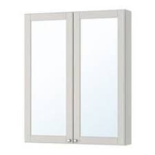 Godmorgon Mirror Cabinet With 2 Doors Kasjon Light Gray 31 1 2x5 1 2x37 3 4 Mirror Cabinets Mirror Door Ikea