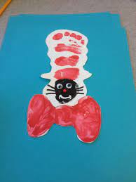 Cat And The Hat Footprint Art For Kids Crafts Arts And Crafts