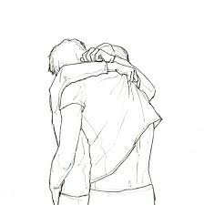 Hug Sketch By Anastasia Leng Chernyavska Anastasiachernyavska Drawing Illustr Anastasia Anas Romantic Drawing Cute Couple Drawings Line Art Drawings