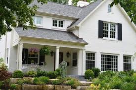 Black And White Painted Brick House Painted Brick A Plethora Of Inspirational Pictures Beneath My Heart Painted Brick House Painted Brick Exteriors White Paint House