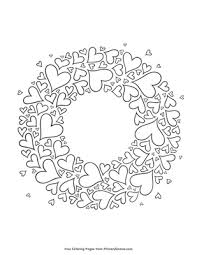 Then make sure to check out the rest of our christmas coloring pages. Heart Wreath Coloring Page Free Printable Pdf From Primarygames